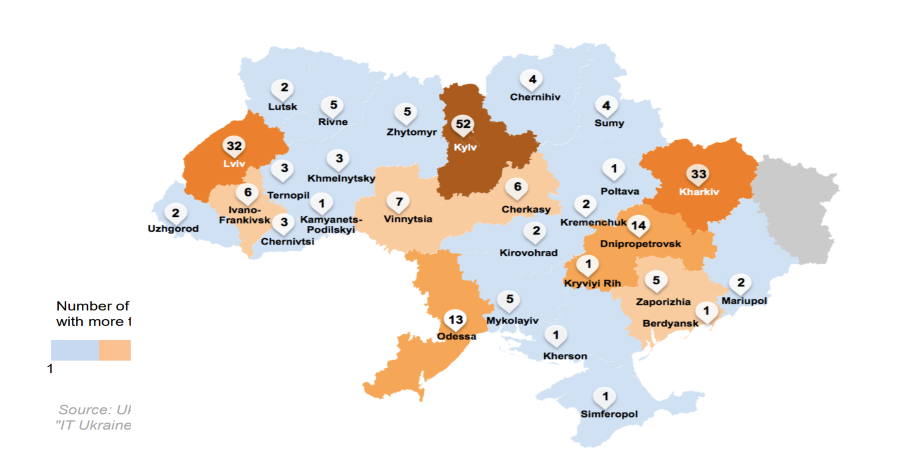 software development regions in Ukraine